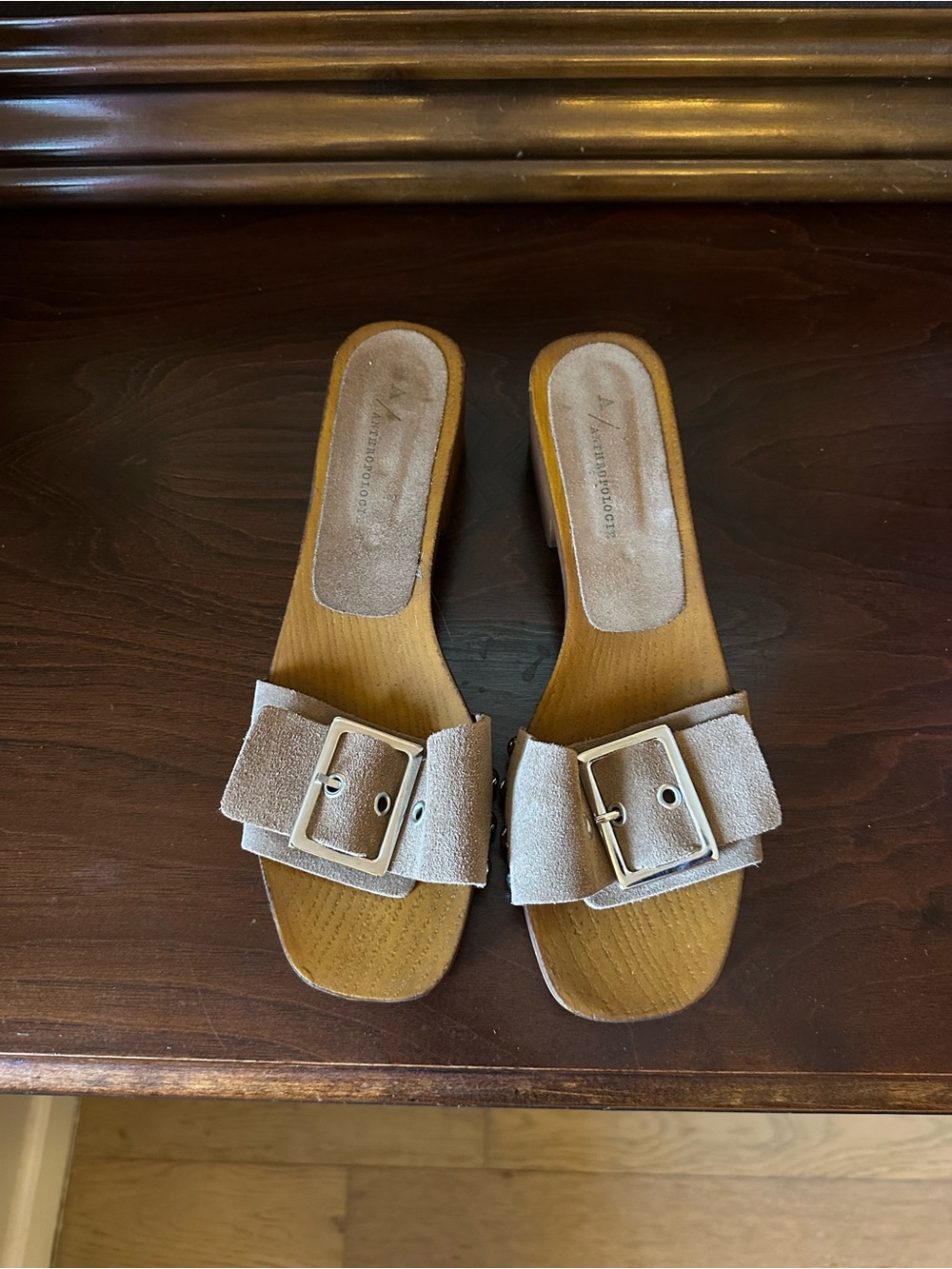 Seychelles Suede Buckle Mule